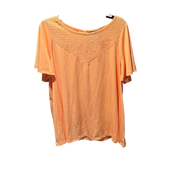 Lane Bryant Swing Flutter Sleeve Top in Orange size 18/20 NWT - Picture 1 of 6
